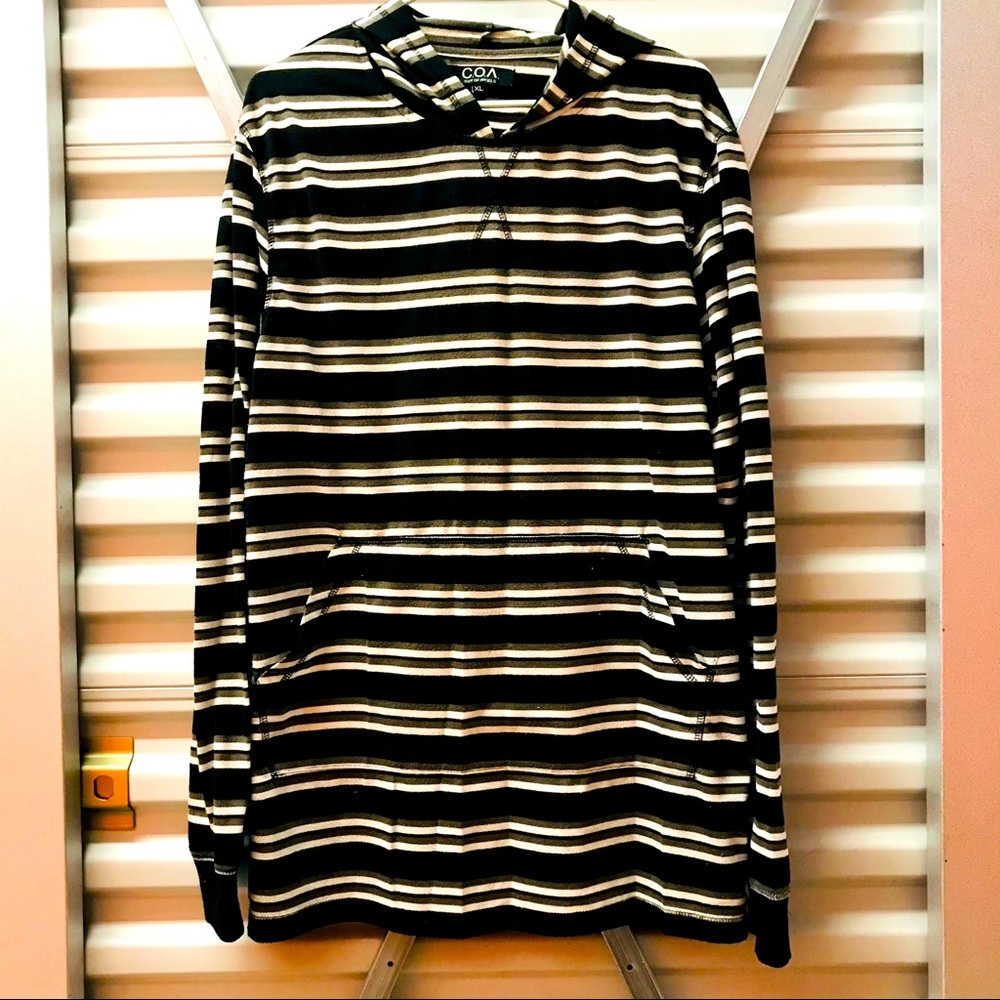 Lightweight Striped Hoodie